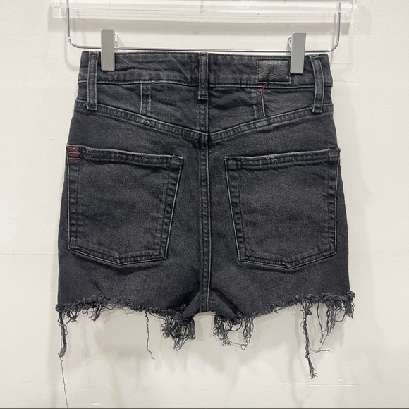 BDG Urban Outfitters High Waist Cutoff Shorts Washed Black Size 26 - Picture 2 of 7